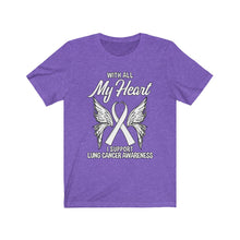Load image into Gallery viewer, Lung Cancer My Heart T-shirt