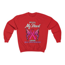Load image into Gallery viewer, Breast Cancer My Heart Sweater