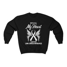 Load image into Gallery viewer, Lung Cancer My Heart Sweater
