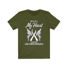 Load image into Gallery viewer, Lung Cancer My Heart T-shirt