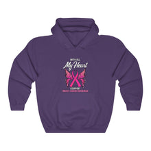 Load image into Gallery viewer, Breast Cancer My Heart Hoodie