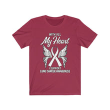 Load image into Gallery viewer, Lung Cancer My Heart T-shirt