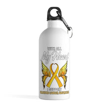 Load image into Gallery viewer, Childhood Cancer My Heart Steel Bottle
