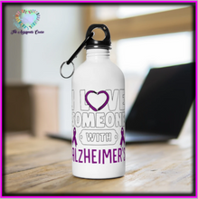 Load image into Gallery viewer, Alzheimer's Love Steel Bottle