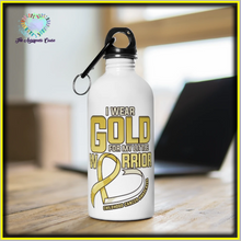 Load image into Gallery viewer, Childhood Cancer Warrior Steel Bottle