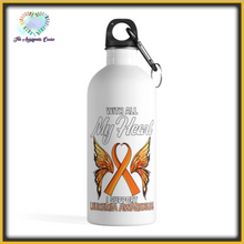 Load image into Gallery viewer, Leukemia My Heart Steel Bottle
