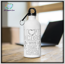 Load image into Gallery viewer, Lung Cancer Love Steel Bottle