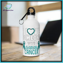Load image into Gallery viewer, Ovarian Cancer Love Steel Bottle
