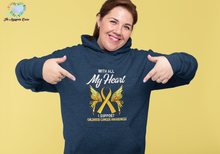 Load image into Gallery viewer, Childhood Cancer My Heart Hoodie