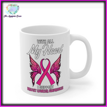 Load image into Gallery viewer, Breast Cancer My Heart Mug