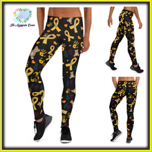 Load image into Gallery viewer, Childhood Cancer Awareness Legging
