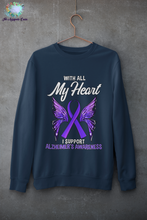 Load image into Gallery viewer, Alzheimer's My Heart Sweater