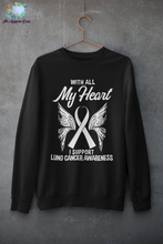 Load image into Gallery viewer, Lung Cancer My Heart Sweater