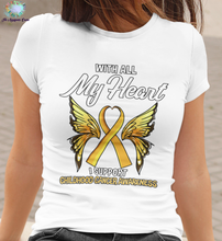 Load image into Gallery viewer, Childhood Cancer My Heart Tee