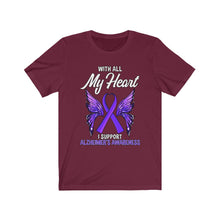 Load image into Gallery viewer, Alzheimer's My Heart T-shirt