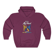 Load image into Gallery viewer, Down Syndrome My Heart Hoodie