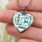 Ovarian Cancer Heart Necklace