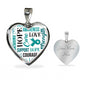 Ovarian Cancer Heart Necklace