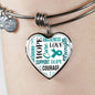 Ovarian Cancer Heart Bracelet