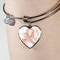 Uterine Cancer Heart Bracelet