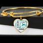Ovarian Cancer Heart Bracelet