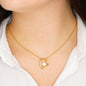 Alzheimer's Warrior Heart Necklace