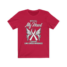 Load image into Gallery viewer, Lung Cancer My Heart T-shirt
