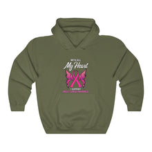 Load image into Gallery viewer, Breast Cancer My Heart Hoodie
