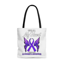 Load image into Gallery viewer, Alzheimer's My Heart Tote Bag
