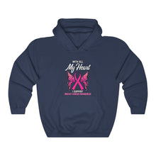 Load image into Gallery viewer, Breast Cancer My Heart Hoodie