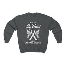Load image into Gallery viewer, Lung Cancer My Heart Sweater