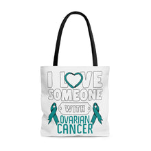 Load image into Gallery viewer, Ovarian Cancer Love Tote Bag