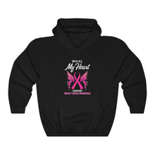Load image into Gallery viewer, Breast Cancer My Heart Hoodie