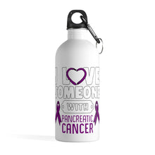 Load image into Gallery viewer, Pancreatic Cancer Love Steel Bottle
