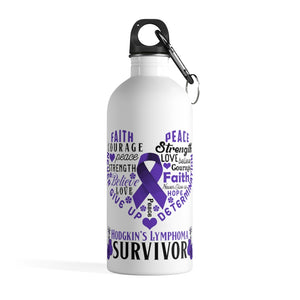 Hodgkin's Lymphoma Survivor Steel Bottle