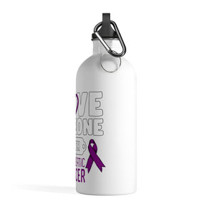 Pancreatic Cancer Love Steel Bottle