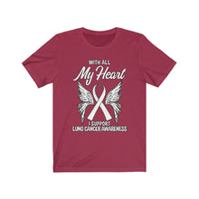 Load image into Gallery viewer, Lung Cancer My Heart T-shirt
