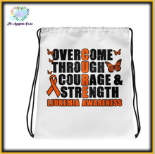 Load image into Gallery viewer, Overcome Leukemia Drawstring Bag
