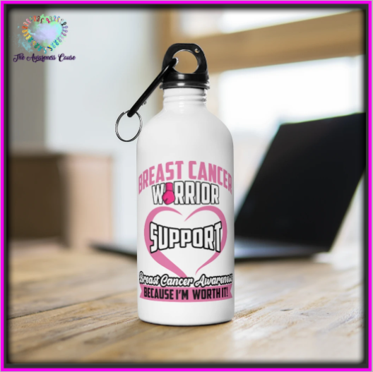 Breast Cancer Support Steel Bottle