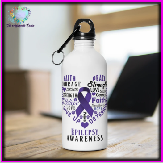 Epilepsy Awareness Steel Bottle