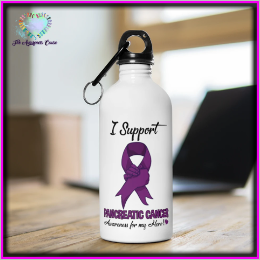 Pancreatic Cancer Support Steel Bottle
