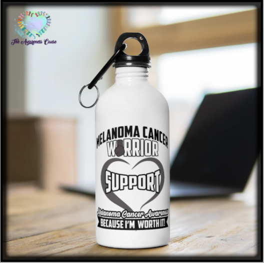 Support Melanoma Steel Bottle