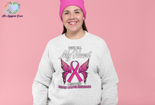 Load image into Gallery viewer, Breast Cancer My Heart Sweater
