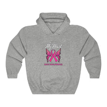 Load image into Gallery viewer, Breast Cancer My Heart Hoodie
