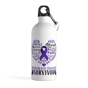 Pancreatic Cancer Survivor Steel Bottle