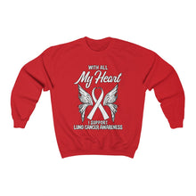 Load image into Gallery viewer, Lung Cancer My Heart Sweater
